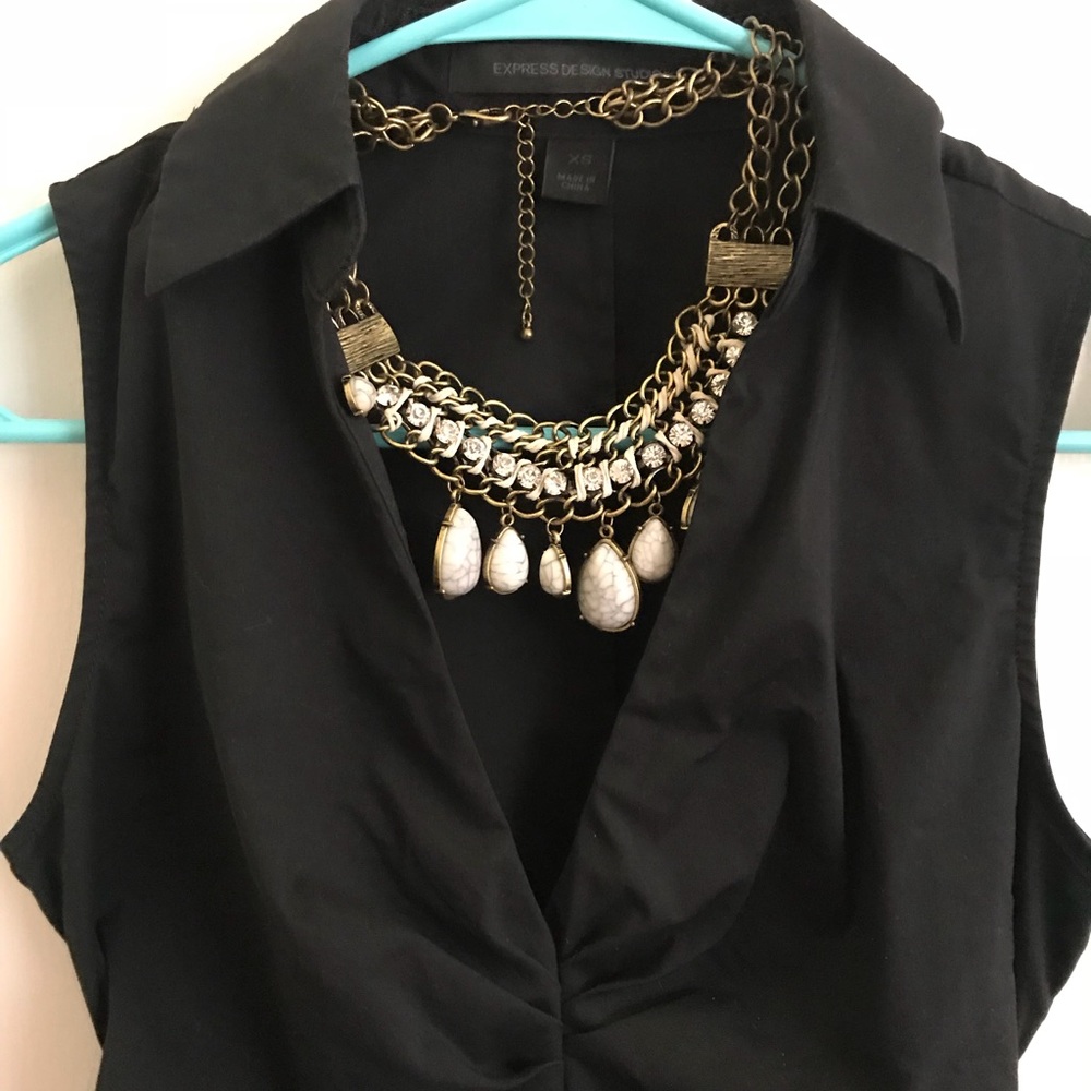 Express XS Black Sleeveless Blouse